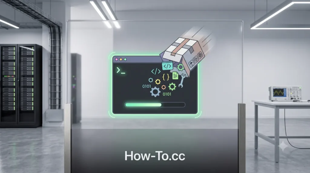 Illustration showing the installation of the bash-completion software package into a terminal