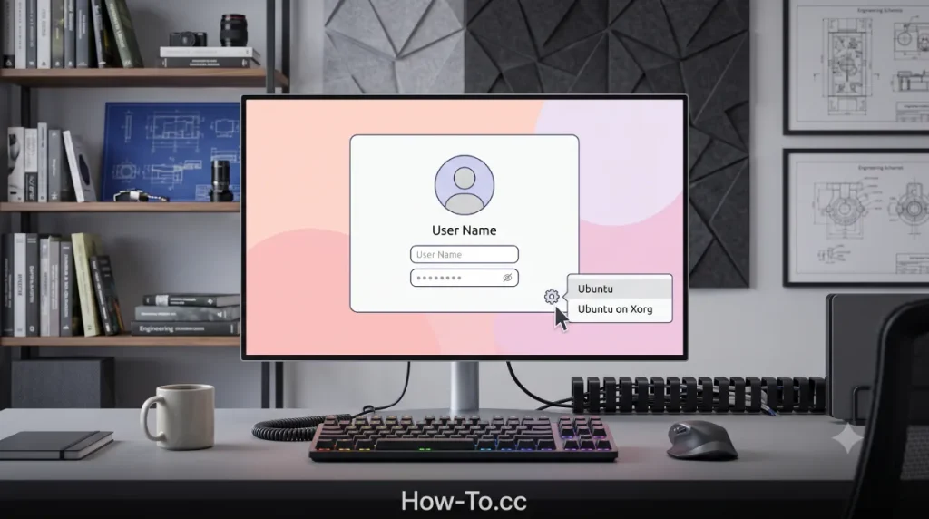 Selecting Ubuntu on Xorg from the login screen gear menu